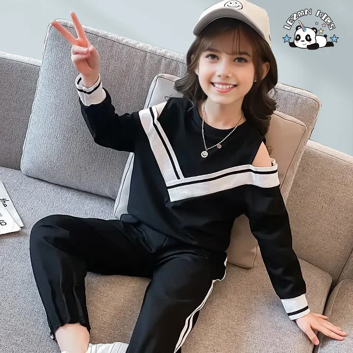 LEZONKIDS - Spring Autumn Hoodie Sports Suits Little Girls Clothing Sets Girls' Clothing SetsLong Sleeve Children Set